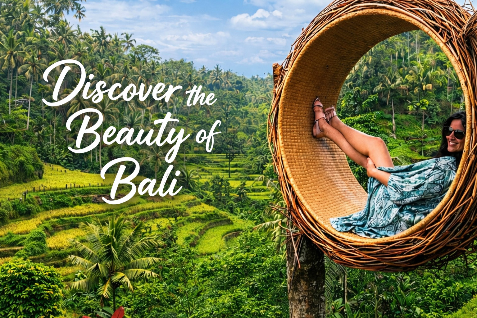 Bali private driver at Tegallalang rice terrace swing view